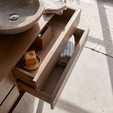 Solid teak vanity unit 120 cm