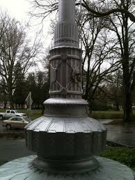 Exterior Entrance Base Of Flagpole Longview Washington Main Post Office Art Deco Design Beautiful World Post Office