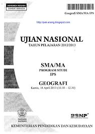Berbagi Dan Belajar Naskah Soal Un Geografi Sma 2013 Paket 1