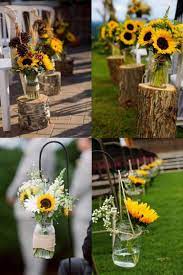 40 Sunflower Wedding Ideas For A Rustic Summer Wedding Sunflower Wedding Wedding Aisle Decorations Rustic Summer Wedding
