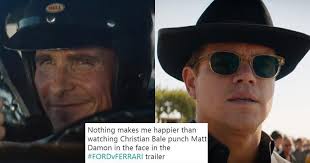 The First Trailer For Christian Bale Matt Damons Ford v. Ferrari Has Got  Everyone Excited