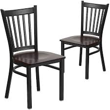 Check out our wooden dining chairs selection for the very best in unique or custom, handmade pieces from our dining chairs shops. Flash Furniture Vertical Slat Black Metal Dining Chairs With Wood Seat Set Of 2 Bed Bath Beyond