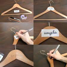 Step By Step Diy Bridesmaid Wooden Hangers Diy Wedding Hangers Bridesmaid Diy Bridesmaid Dress Hangers