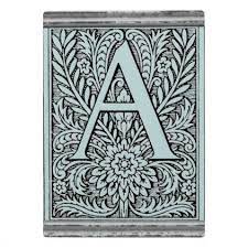 letter a in blues plaque home gifts cool custom diy cyo caligraphie coloriage lettering de singe