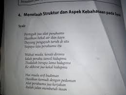 Telaah Syair Menelaah Stuktur Dan Aspek Kebahasaan Pada Syait Brainly Co Id