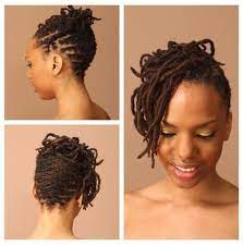 Natural Hair Rules Curlynugrowth Medium Length Locs Updo Short Locs Hairstyles Hair Styles Medium Length Hair Styles