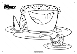 Disney Finding Dory And Destiny Coloring Pages