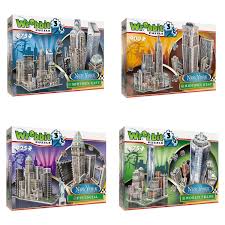 • our puzzles are made with 100% recycled 80 point chipboard thickness. Wrebbit 3d New York Collection 3d Puzzles Bundle Of 4 Midtown West Midtwon East World Trade And Financial Walmart Com Walmart Com