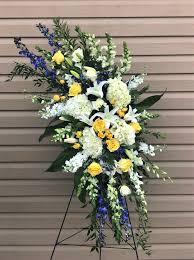 Maybe you would like to learn more about one of these? Yellow Blue White Elegance Spray In Smyrna Ga Floral Creations Florist