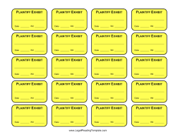 Microsoft sharepoint for clinical trials. Printable Plaintiff Exhibit Labels Legal Pleading Template
