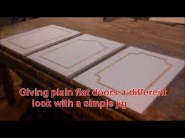 Giving Plain Flat Doors A Different Look With A Simple Jig Diy Cabinet Doors Cabinet Door Designs Cabinet Doors