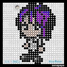 one piece ニコ ロビン アイロンビーズの図案 セナパパblog アイロンビーズ アクアビーズ 図案 ビーズ