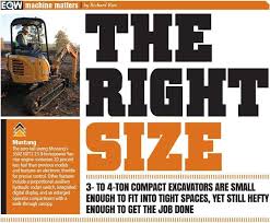 why 3 to 4 ton compact excavators are just the right size