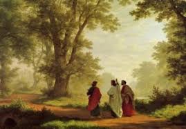 Image result for chua giesu va cac mon de tren duong emmau