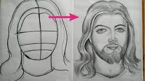 Maybe you would like to learn more about one of these? How To Draw Jesus Christ Step By Step How Top Draw Jesus Fsce With Pencil Sketch Easy Face Drawing Youtube