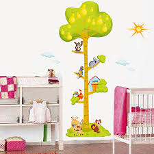 shop animals on the tree growth chart wall decal medium 50 x