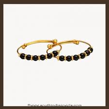 Black And Gold Bracelet Pin On Bangles Collections