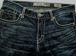 Bke Fulton Low Slim Fit Bootcut Denim Jeans Mens Size 33