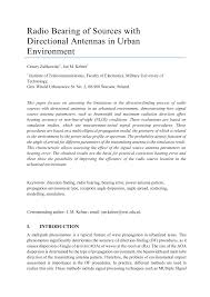 Bis heute , seit mai 2020. Pdf Radio Bearing Of Sources With Directional Antennas In Urban Environment