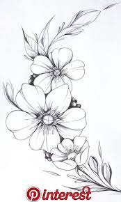 See more ideas about flower tattoo designs, tattoo designs, flower tattoo. Pin By Kali Mcintire On Tattoos Pinterest Flower Line Drawings Flower Thigh Tattoos And Flower Tattoos Flower Art Drawing Beautiful Flower Drawings Flower Line Drawings
