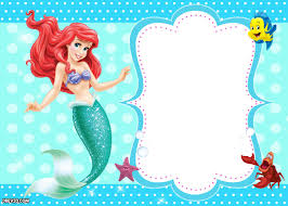 Updated Free Printable Ariel The Little Mermaid Invitation Template Drevio Mermaid Birthday Party Invitations Mermaid Party Invitations Little Mermaid Invitations