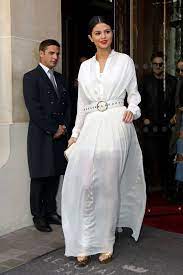 Selena gomez will soon be living that fabulous ~*road life*~ when she embarks on her revival world tour, her first major tour in three years. Selena Gomez In Elie Saab Revival Paris Tour Fashion Celebrity Fashion Trends Selena Gomez Latest