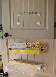 Specially Placed Command Hooks Gives You Easy Access To Your Rolls Of Foil And Plastic Wrap Home Organization Organization Kitchen Organization