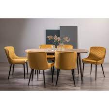 Set of 4 stackable dining chairs by costway. Tuxen Cezanne 6 Seater Dining Set Extendable Dining Set Home Origins