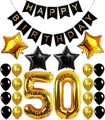 Each set of four wine bottle labels has four different yet coordinating designs especially for a 50th birthday party. Amazon Com 50th Birthday Decorations Party Supplies Party Favors Accessories Great For Men And Women S 50th Birthday Party Anniversary Includes A 50th Birthday Decor Banner 22 Gold Black Balloons Pack