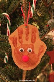Diy Reindeer Handprint Ornament Craft For Kids Preschool Christmas Christmas Crafts Christmas Crafts For Kids