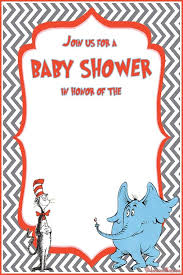 Free Dr Seuss Baby Shower Invitation Template Invitation World