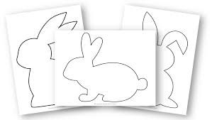 Using a hole punch, punch out a hole in each ear where the dots are on the printables. Free Printable Bunny Rabbit Templates Simple Mom Project