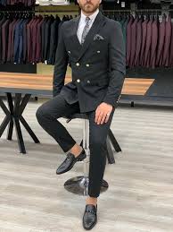 See your favorite men sweat suits and men blue suit discounted & on sale. Buy Black Slim Fit Double Breasted Suit By Gentwith Free Shipping