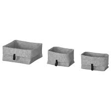 Raggisar Corbeille Lot De 3 Gris Ikea En 2020 Ikea Boite De Rangement Panier Ikea