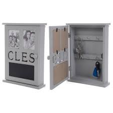 Boite A Cles En Bois 20 X 6 X H 28 Cm Gris Boites De Decoration Boite A Cles Decoration Interieure Boite
