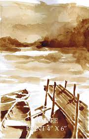 Dock Www Coffeepaintings Com Pintura Com Cafe Arte Em Tela Pequena Espacos De Arte