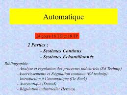 Automatique 2 Parties Systemes Continus Systemes Echantillonnes Ppt Video Online Telecharger