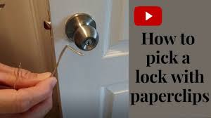A tension wrench and pick rakes. Super Simple Fixes Diy How To Pick A Lock With Paperclips 2020 Youtube