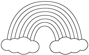 Rainbow With Clouds Coloring Page St Patrick S Day Coloring Pages Nature Rainbow Clipart Rainbow Pages
