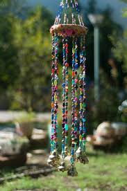 Wind Chime Beaded Mobile With Brass Bells Sun Catcher Bohemian Decor Hippie Style Decor Garden Bells Outdoor Hangin In 2020 Wind Chimes Diy Wind Chimes Brass Bells