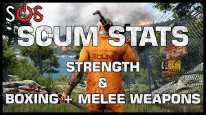 Scum Stats Strength Boxing Melee Weapons
