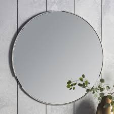 Large round silver wall mirror. Aurora Large Round Wall Mirror Modern Mirrors