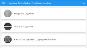 Pada halaman 5 contoh soal (tingkat lanjut) dan pembahasannya ini, sobat idschool akan diberi variasi soal mengenai logaritma. Soal Logaritma Dan Pembahasannya Terbaru For Android Apk Download