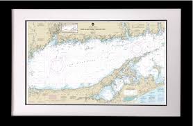 Framed Long Island Nautical Chart