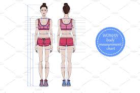 683 x 1024 jpeg 167 кб. Woman Body Measurement Chart Pre Designed Photoshop Graphics Creative Market