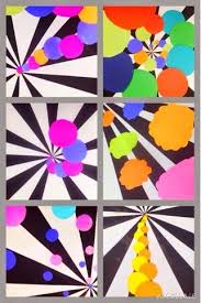 West Middleton Art Smarties Gr 3 Shapes In Space 3rd Grade Art Lesson Op Art Lessons Elementary Art Projects