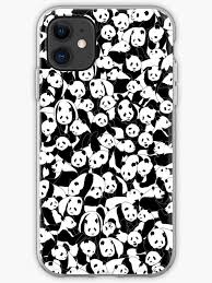 Black And White Graphic Cute Giant Pandas Ailuropoda Melanoleuca Wildlife Animal Bear Pattern Milli Panda Iphone Case Samsung Galaxy Gift Iphone Case Covers