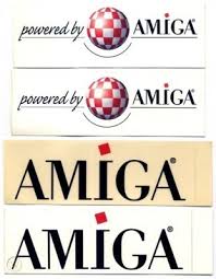 Amiga - Powered by Amiga logo Boing ball x 4 Stickers | #161287791