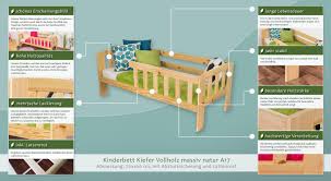 Modellen da einige märkte seit geraumer zeit ausnahmslos noch mit. Kinderbett Mit Absturzsicherung Kiefer Vollholz Massiv Natur A17 Inkl Lattenrost Abmessung 70 X 160 Cm Inklusive Matratze