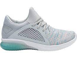 With our gel® technology for r Women S Gel Kenun Knit Aruba Blue Glacier Grey White Running Shoes Asics